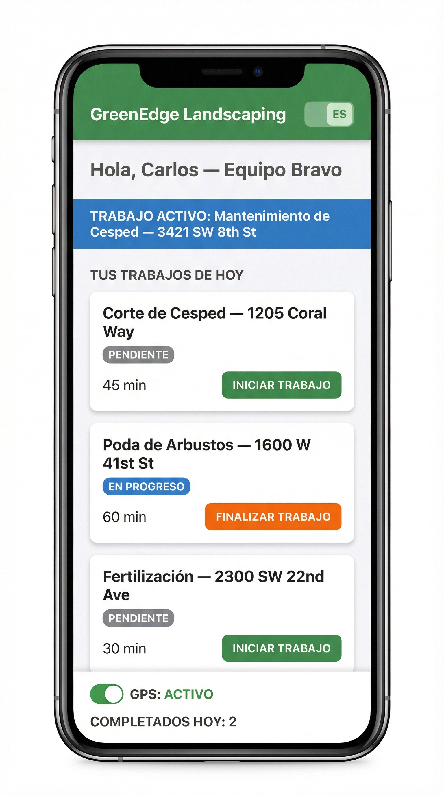 Crew Commander - Worker App Spanish